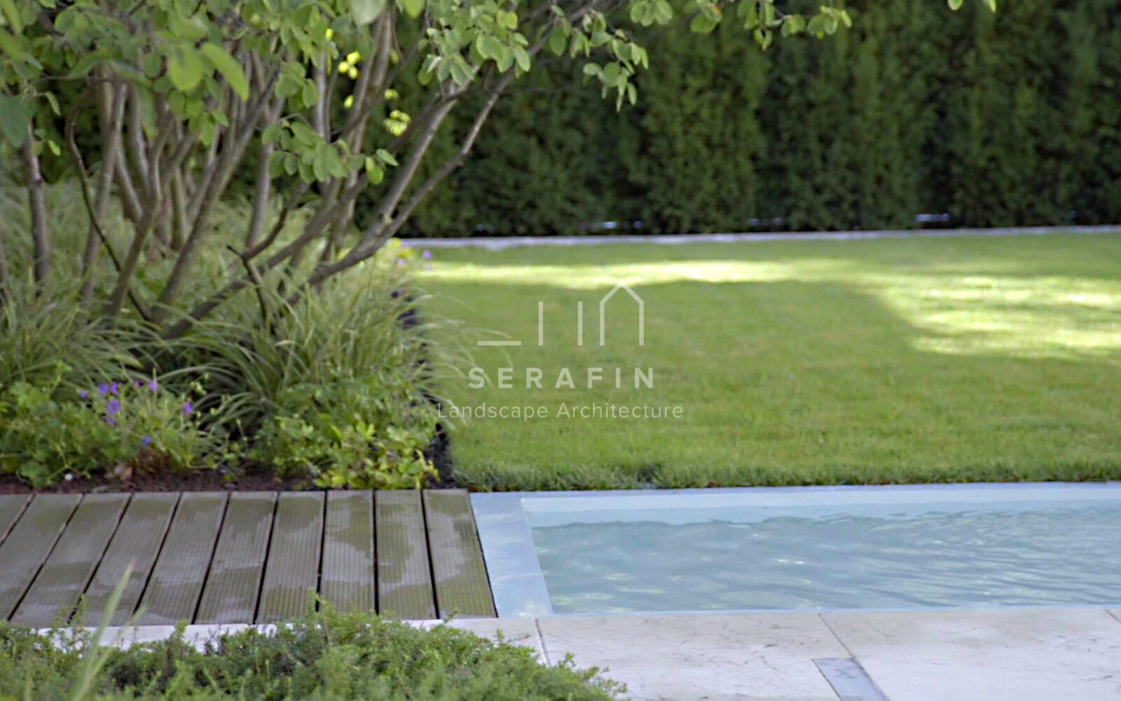 private garden with pool of water - 1