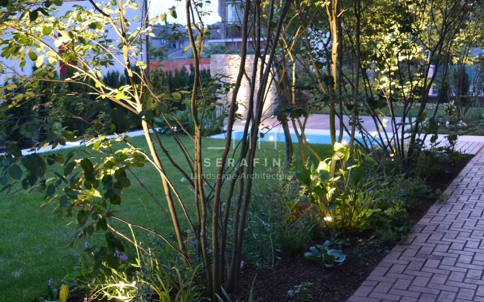 private garden with pool of water - 17