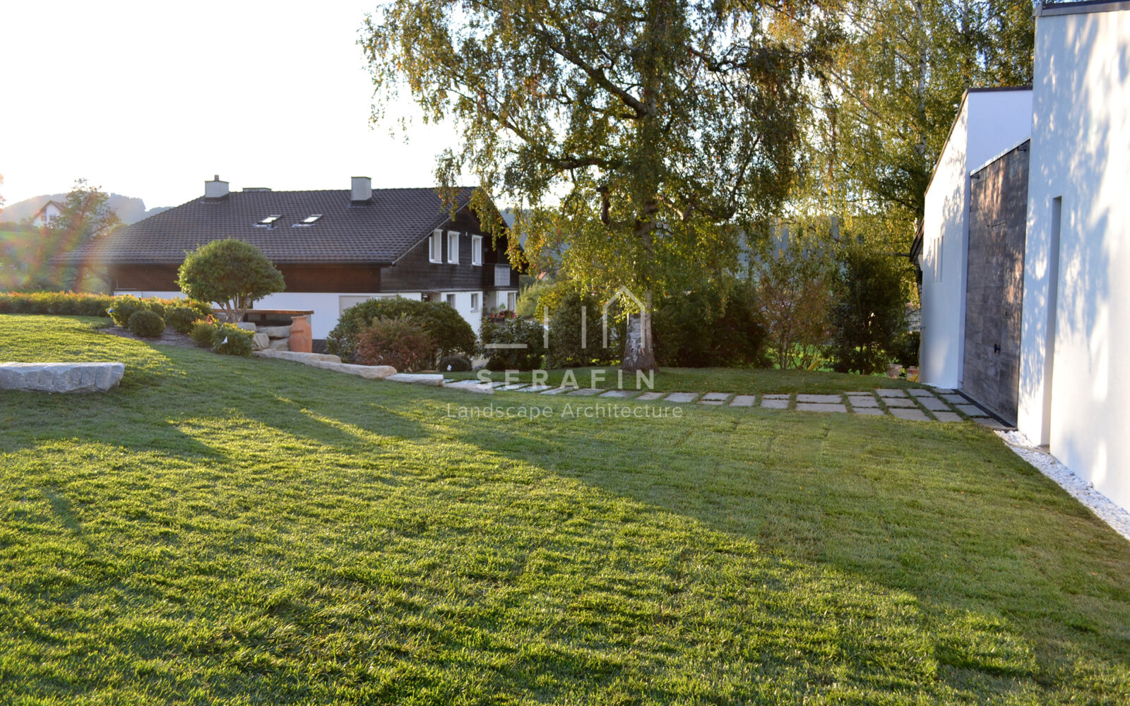 progetto di un giardino di lusso per una villa sul lago in svizzera - 21