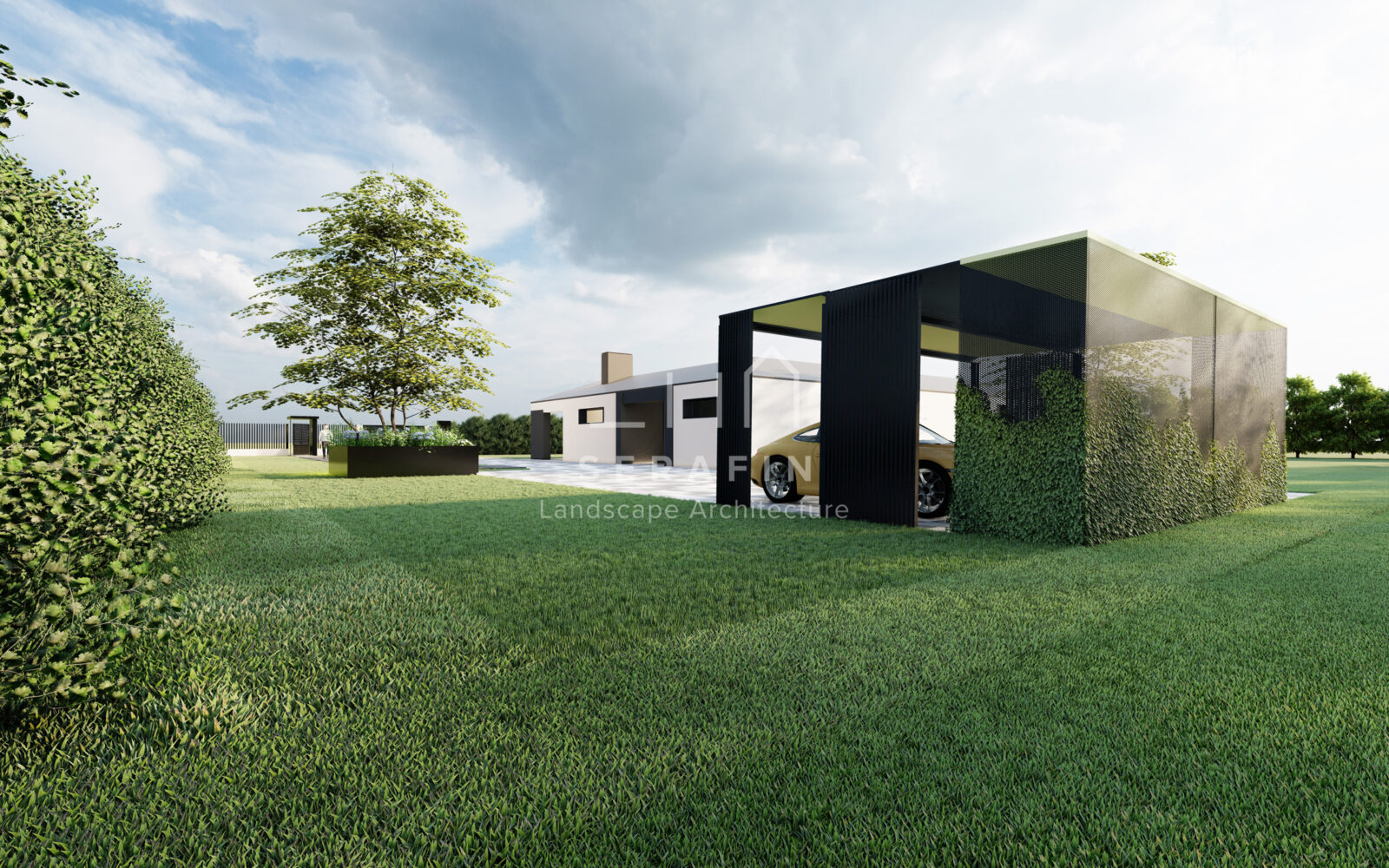 progetto di un giardino moderno con piscina nella città metropolitana di Venezia - 4