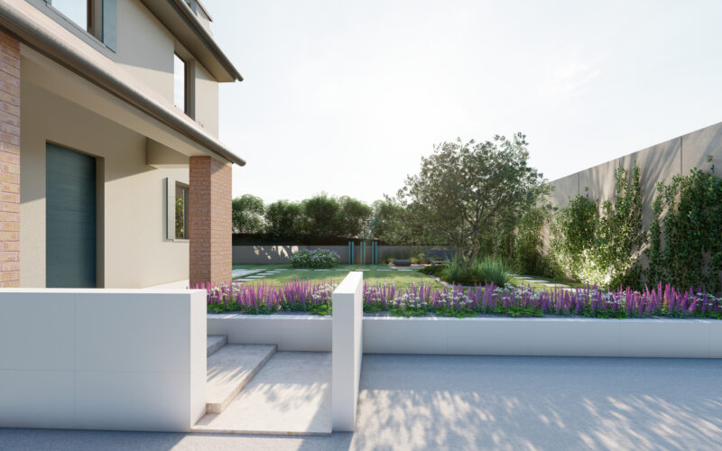 progetto di un giardino privato a Soligo 