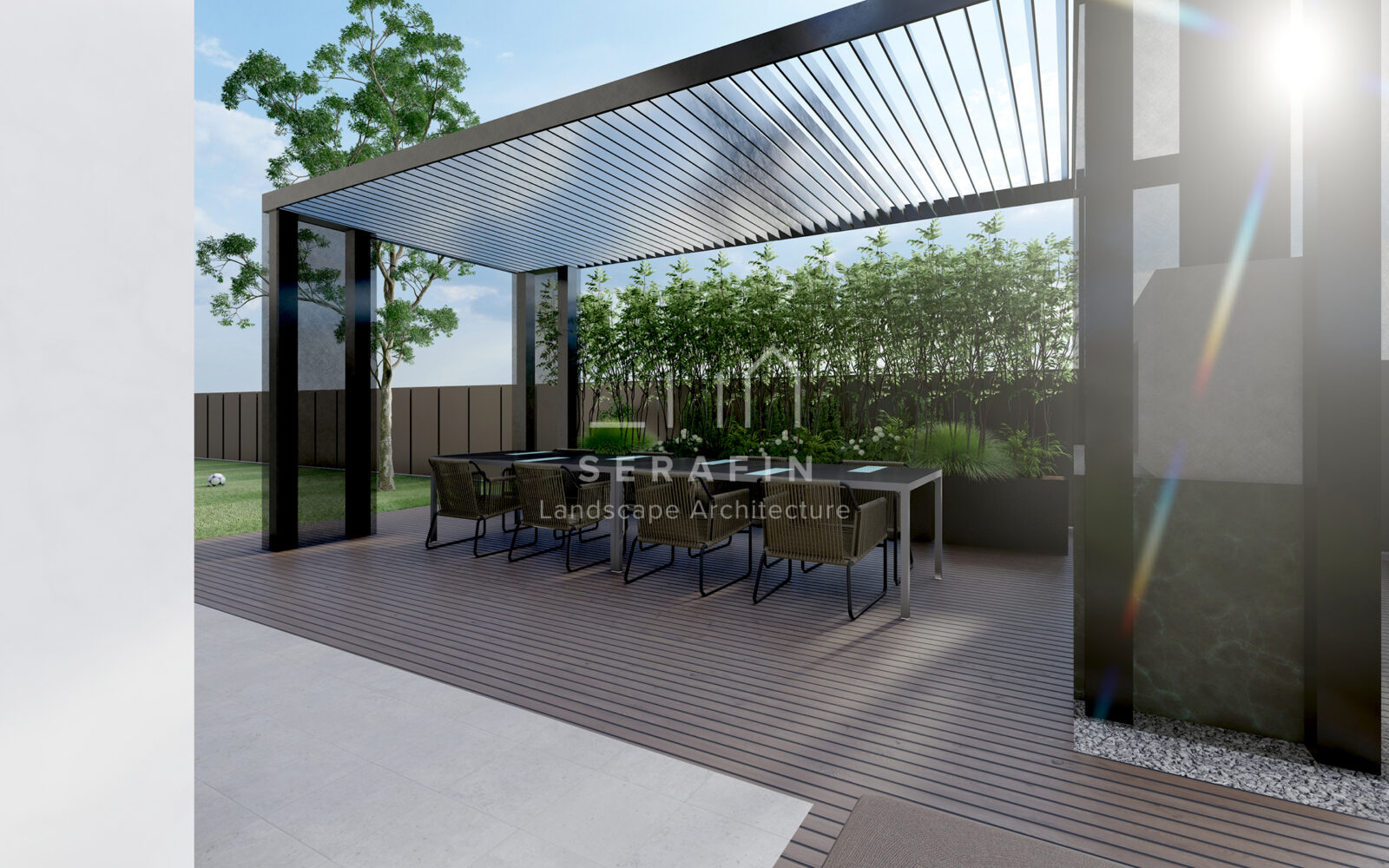 project image of a private garden with outdoor living in the province of Venice - 1