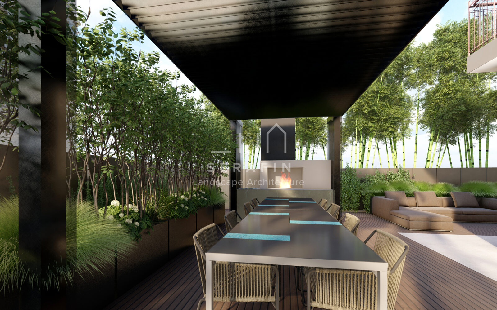 project image of a private garden with outdoor living in the province of Venice - 3