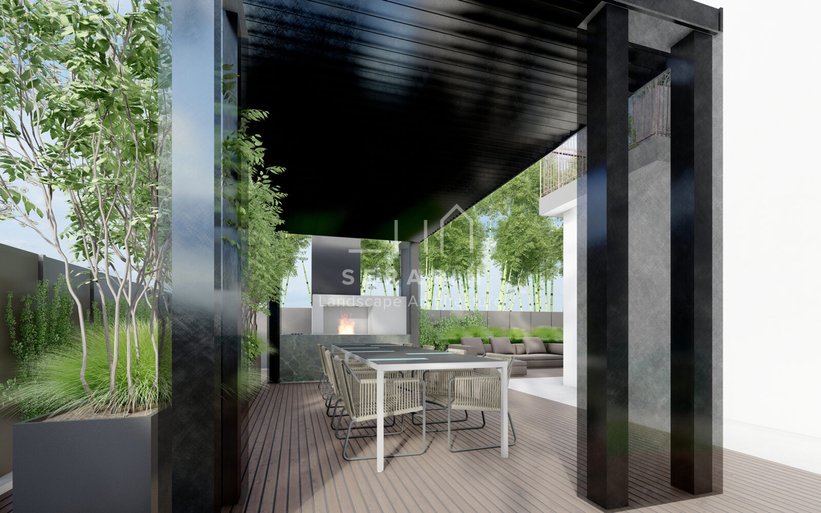 project image of a private garden with outdoor living in the province of Venice - 5
