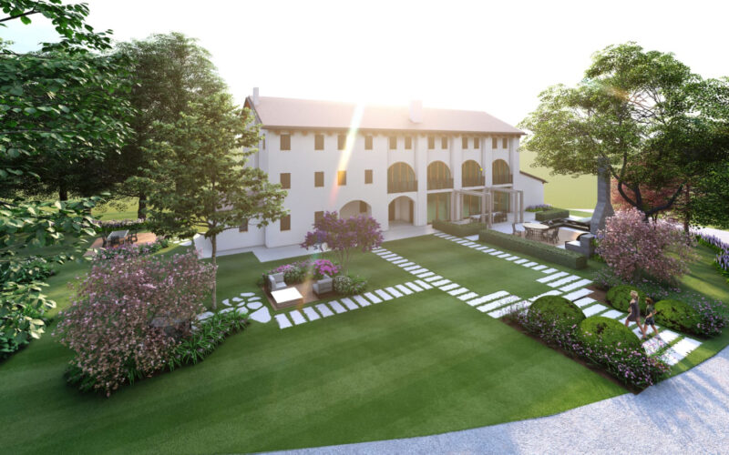 progetto ristrutturazione giardino residenziale a Treviso