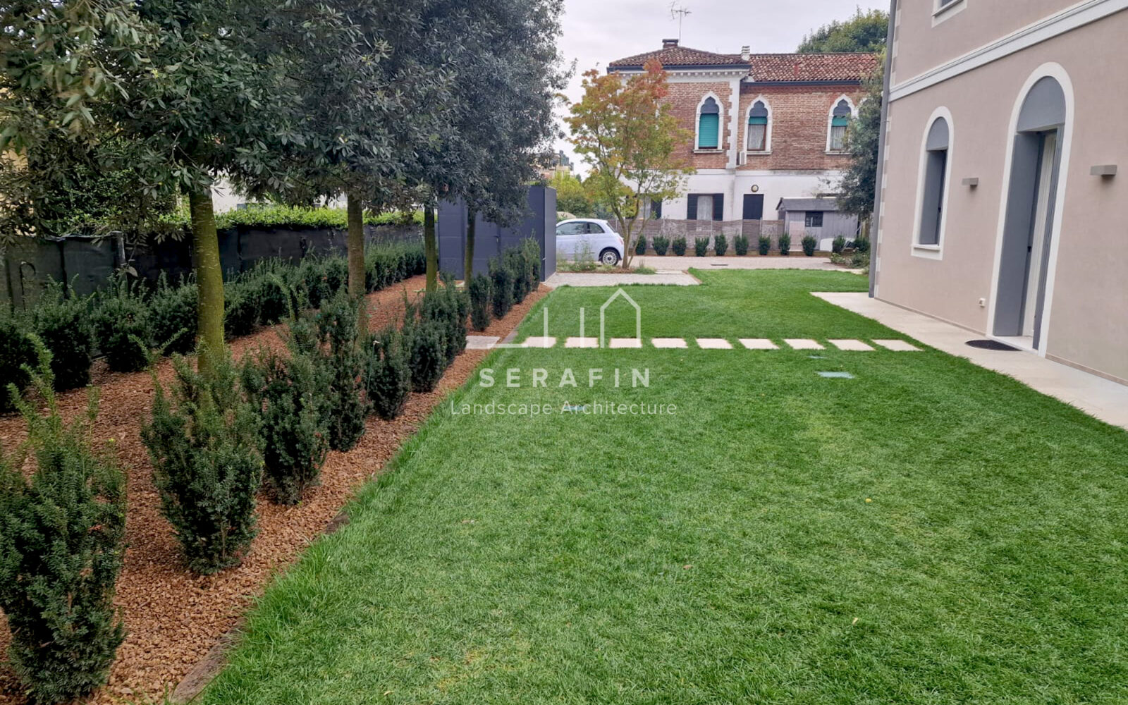 progettazione e realizzazione di un giardino di lusso a Mogliano Veneto