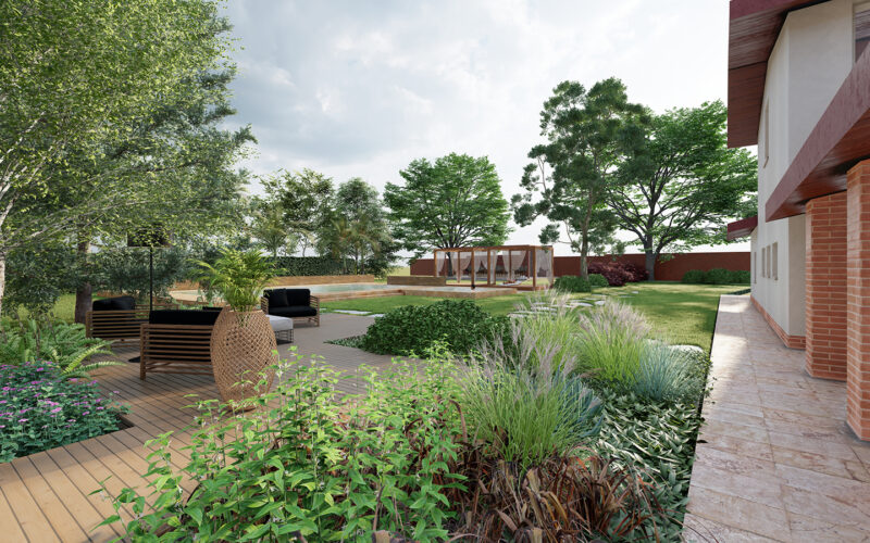 progettazione e realizzazione giardino di lusso a San Donà di Piave