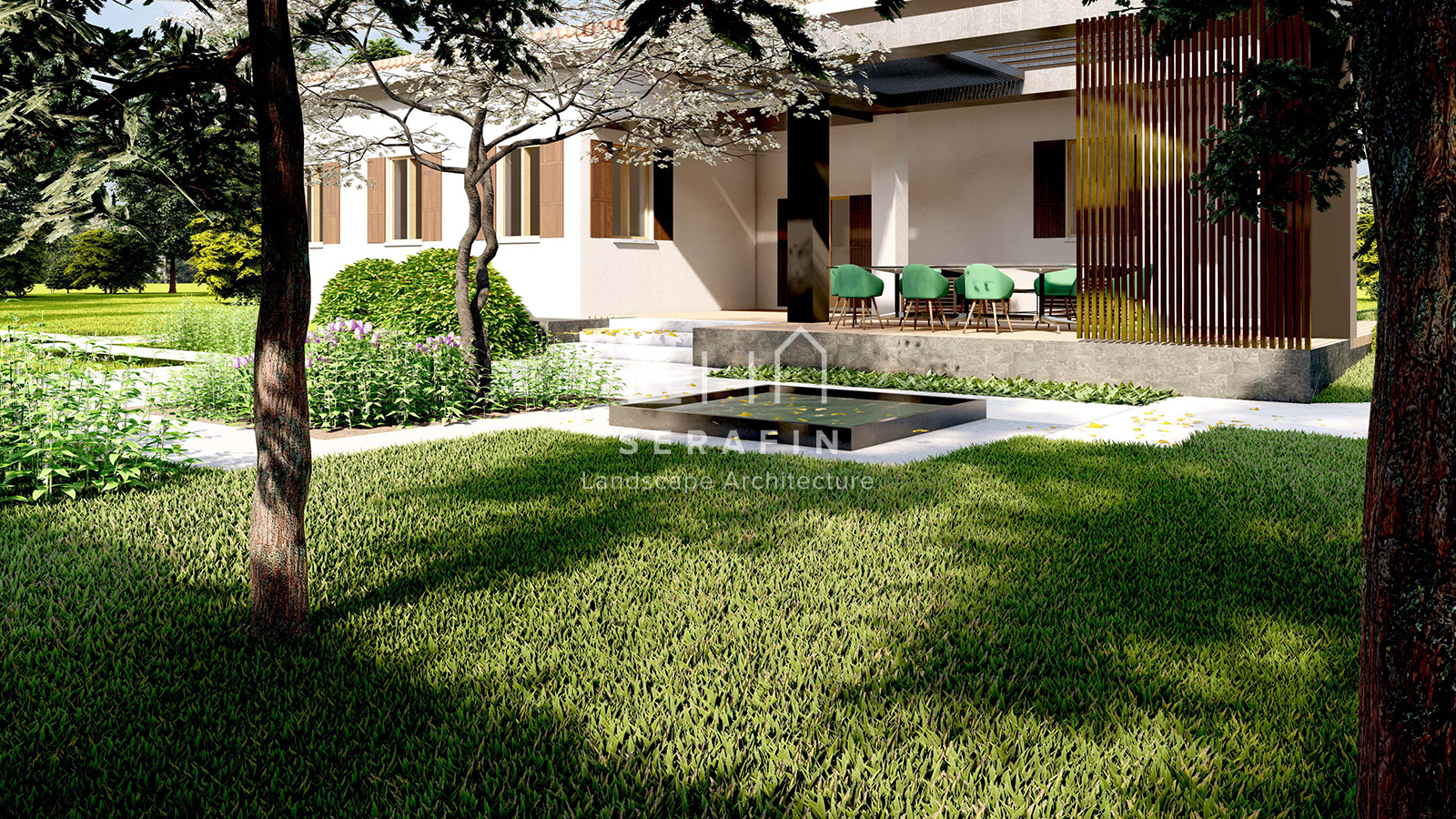 progettazione e realizzazione giardino di lusso a San Biagio di Callalta - 1