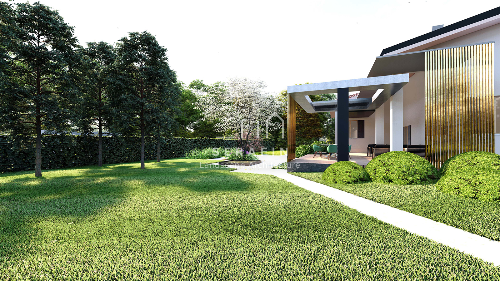 progettazione e realizzazione giardino di lusso a San Biagio di Callalta - 2