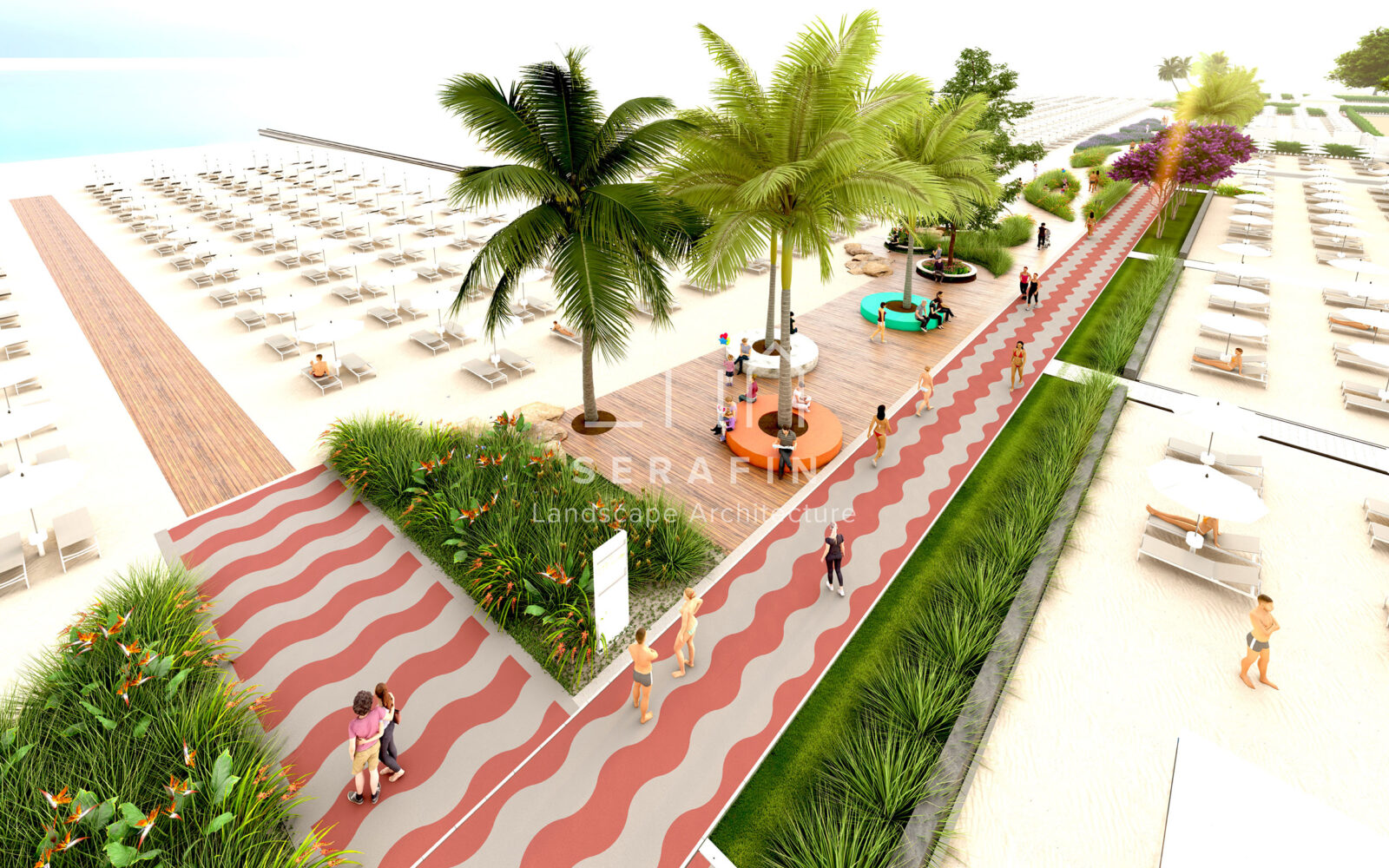 landscape project for the redevelopment of the Jesolo seafront