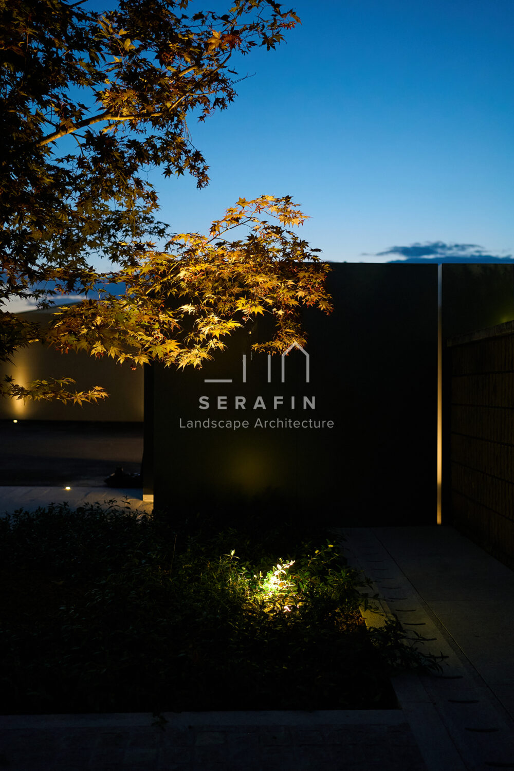 immagine del progetto di un giardino aziendale con parcheggio a San Polo di Piave