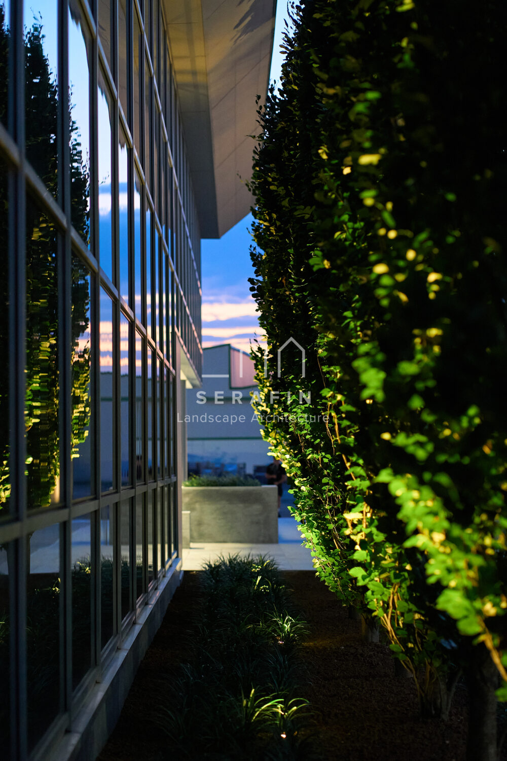 immagine del progetto di un giardino aziendale con parcheggio a San Polo di Piave