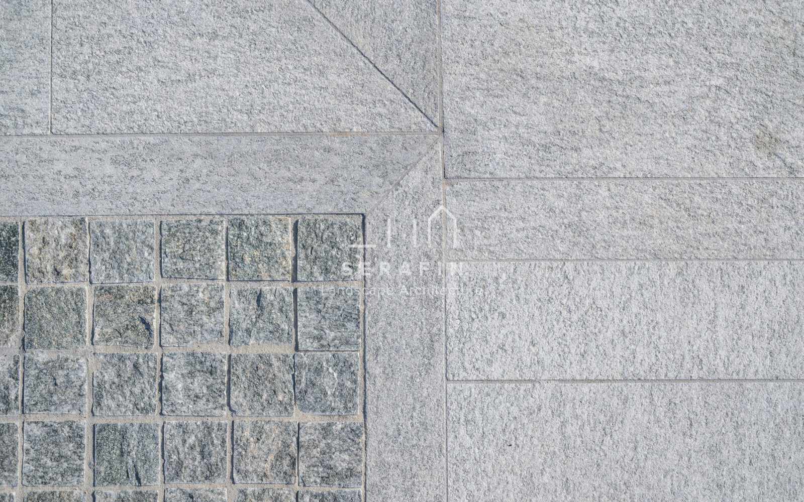 immagine del progetto di un giardino aziendale con parcheggio a San Polo di Piave