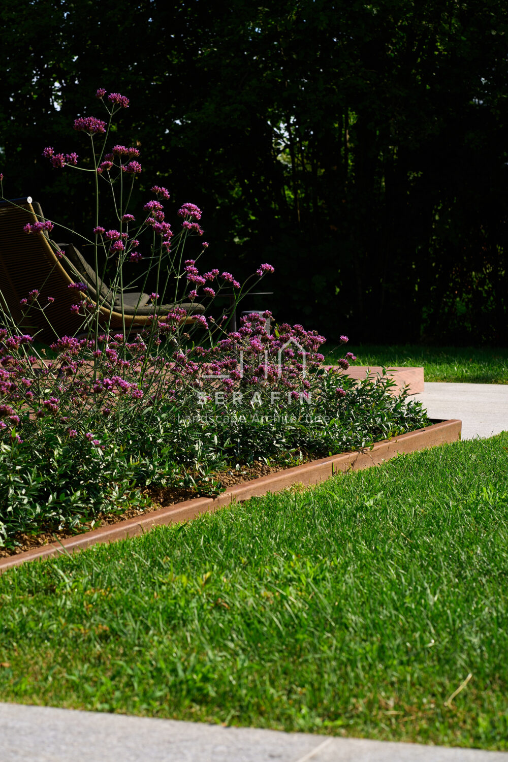 immagine del progetto di un giardino privato di lusso con pergotenda bioclimatica a Treviso